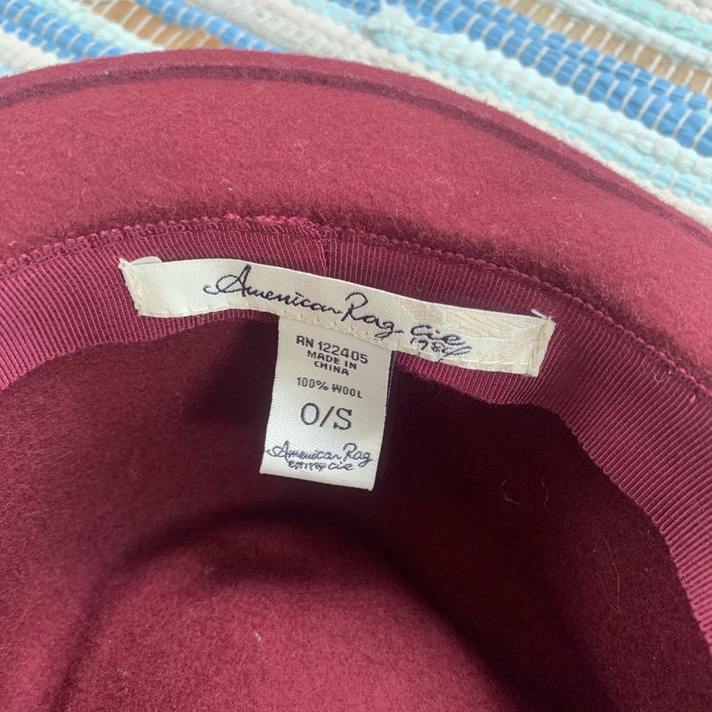 American Rag Maroon Wool Hat - Picture 4 of 4